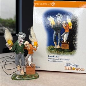 Department 56 Halloween “Brew HaHa” Figurine with Lanterns